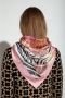 Salvatore Ferragamo Zijden sjaal met dieren- en bloemenpatroon Pink Dames - Thumbnail 2