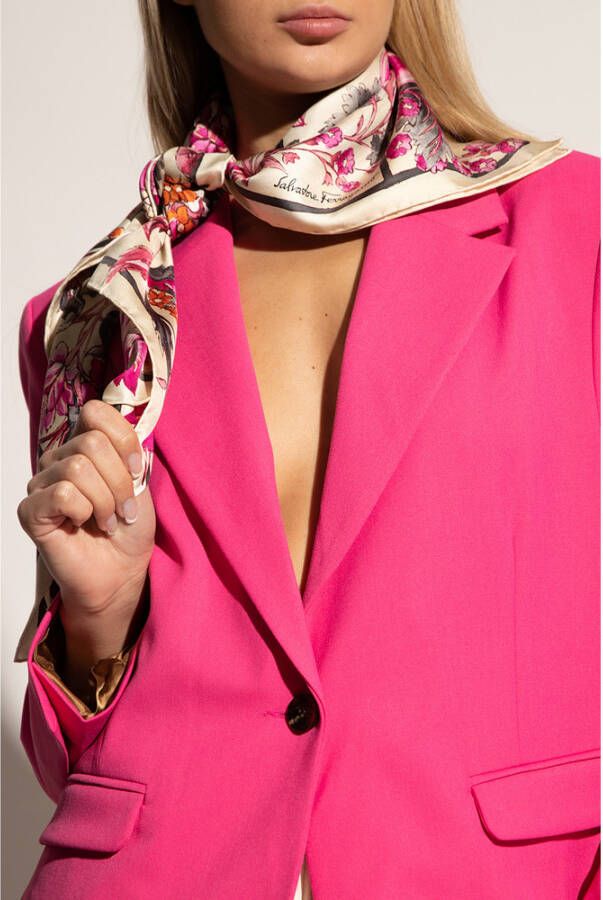 Salvatore Ferragamo Zijdeachtige sjaal Roze Dames