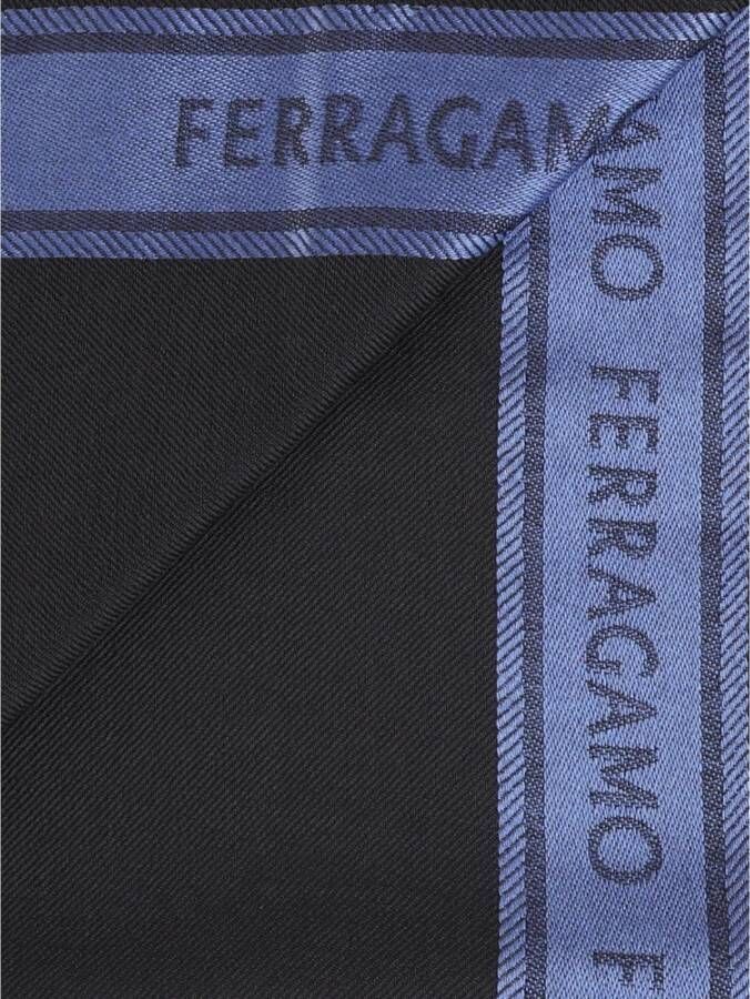 Salvatore Ferragamo Silky Scarves Zwart Heren