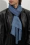 Salvatore Ferragamo Katoenen Blend Sjaal voor de Moderne Man Blauw Heren - Thumbnail 2