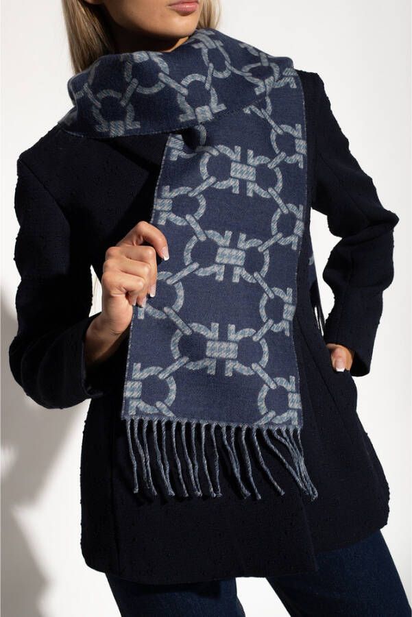 Salvatore Ferragamo Wollen sjaal Blauw Heren