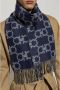 Salvatore Ferragamo Wollen sjaal Blauw Heren - Thumbnail 2