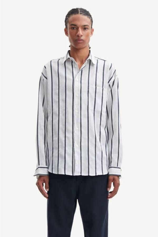 Samsøe Casual Shirts Wit Heren