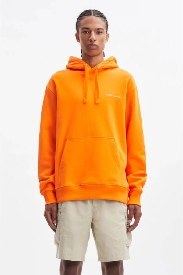 Samsøe Hoodies Oranje Heren