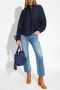 Samsøe Gestructureerde Jacquard Blouse Blauw Dames - Thumbnail 2