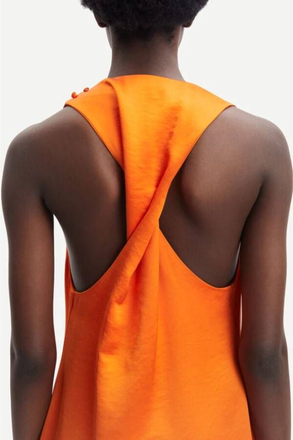 Samsøe Midijurk Ellie Russet Orange Dames