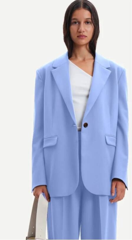 Samsøe Oversized paasei blazer Blauw Dames