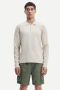 Samsøe Stijlvolle Guna Half ZIP Polo Shirt Beige Heren - Thumbnail 2