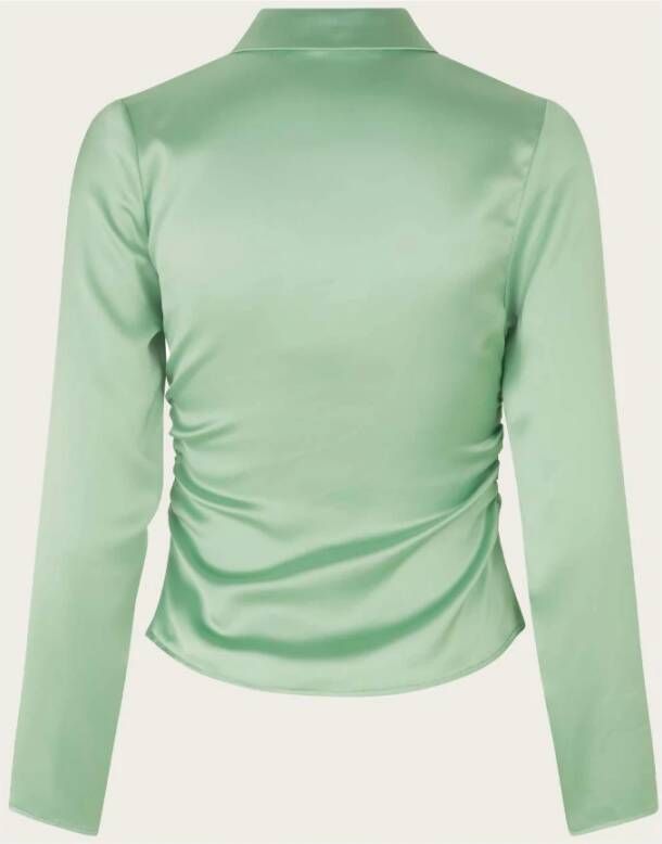Samsøe Bruine Jolina Blouse met Flatterende Details Groen Dames