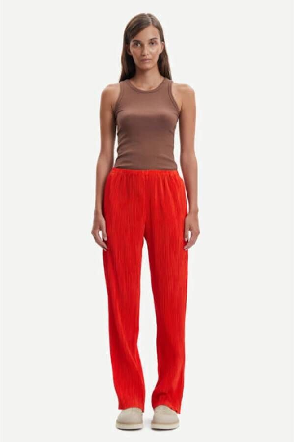 Samsøe Wijde broek Oranje Dames