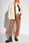 Samsøe Casual Fit Faux Sheepskin Jas Beige Dames - Thumbnail 2
