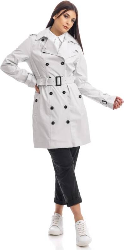 Save The Duck Audrey Trench White Dames