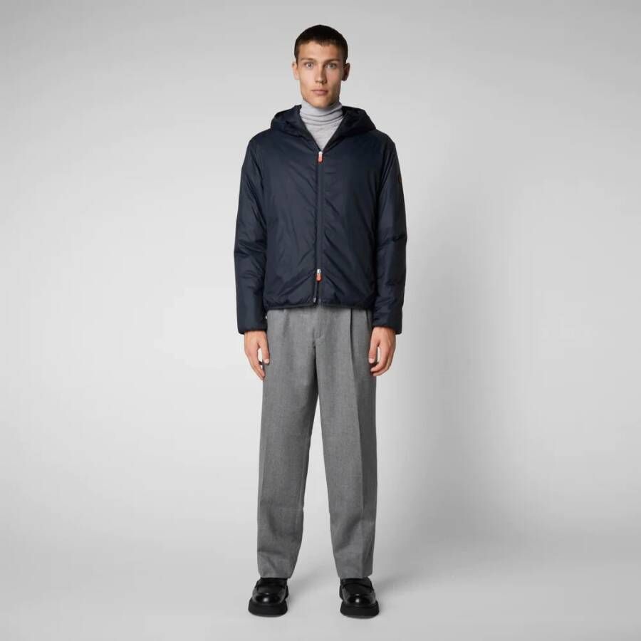 Save The Duck Korte donsjas in blauw zwart Blauw Heren