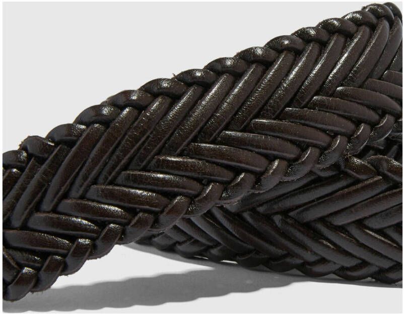 Scarosso Gevlochten riem Bruin Heren