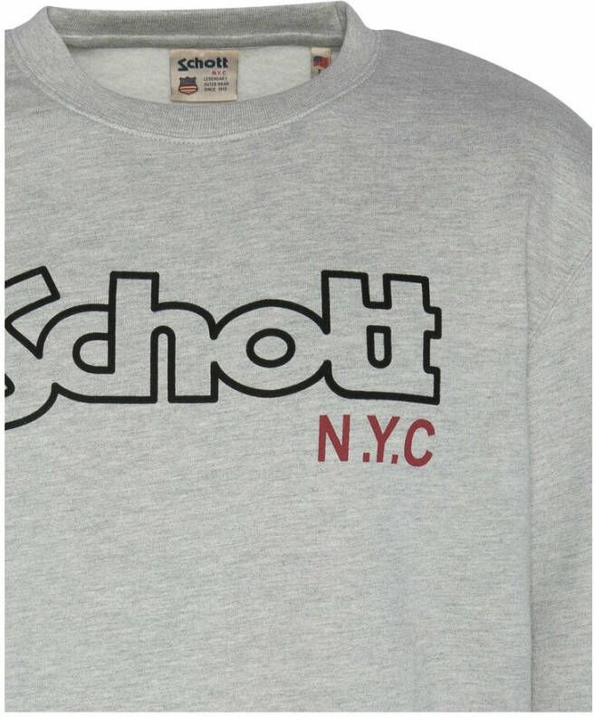 Schott NYC Sweatshirts Grijs Heren