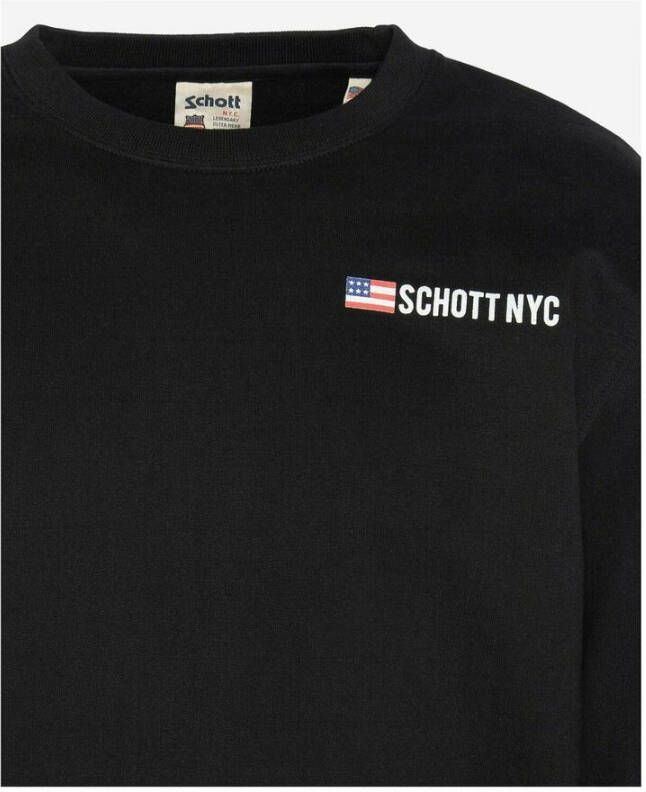 Schott NYC Sweatshirt Zwart Heren