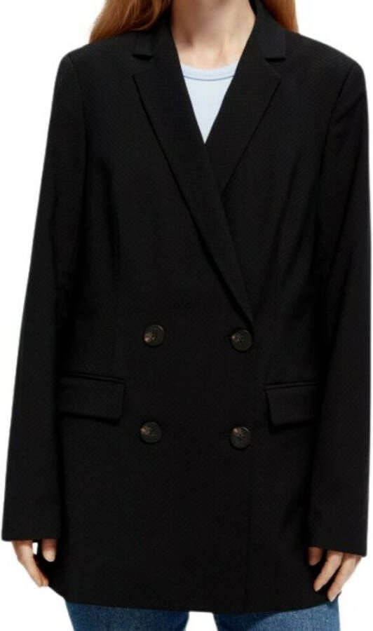 Scotch & Soda Blazer met dubbele rijen op Zwart Dames