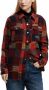 Scotch & Soda Stijlvolle Patchwork Check Jas Rood Dames - Thumbnail 8