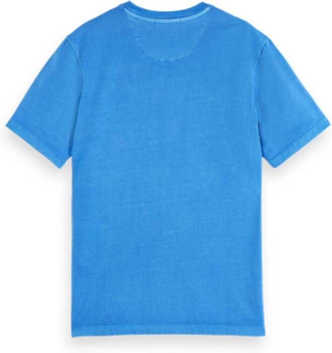 Scotch & Soda Logo T-shirt Korte Mouw Regular Fit Blauw Heren
