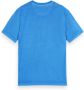 Scotch & Soda Logo T-shirt Korte Mouw Regular Fit Blauw Heren - Thumbnail 2