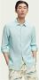 Scotch & Soda Lichtblauwe Casual Overhemd Regular Fit Garment-dyed Linen Shirt - Thumbnail 9