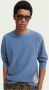 Scotch & Soda Blauwe Sweater Garment-dyed Interlock Felpa Sweatshirt - Thumbnail 11