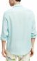 Scotch & Soda Lichtblauwe Casual Overhemd Regular Fit Garment-dyed Linen Shirt - Thumbnail 10
