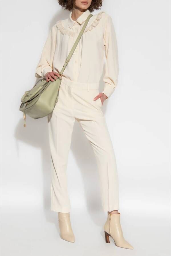 See by Chloé High-rise trousers Beige Dames