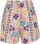 See by Chloé Bloemenprint Linnen Blend Shorts met Hoge Taille White Dames - Thumbnail 2