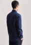 Seidensticker business overhemd normale fit donkerblauw effen katoen - Thumbnail 4