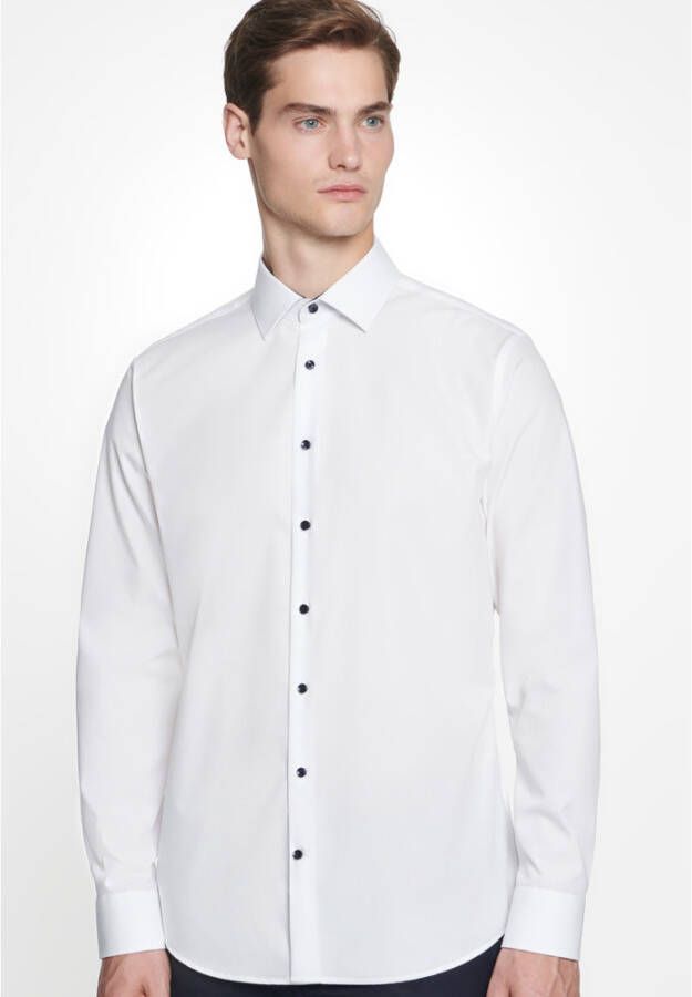 seidensticker Business Shirt Shaped Wit Heren