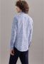 Seidensticker super slim fit overhemd met all over print lichtblauw - Thumbnail 3