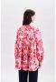 Seidensticker Klassieke blouse Zwarte roos Lange mouwen ronde hals in bloemmotief - Thumbnail 4
