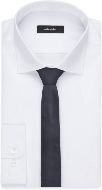 seidensticker Tie Slim (5cm) Blauw Heren