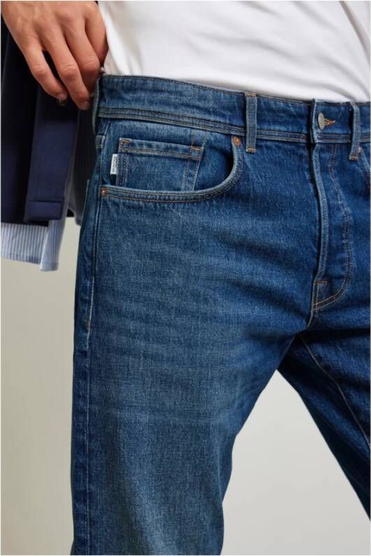 Selected Femme Slimme Jeans met Tape Detail Blauw Heren