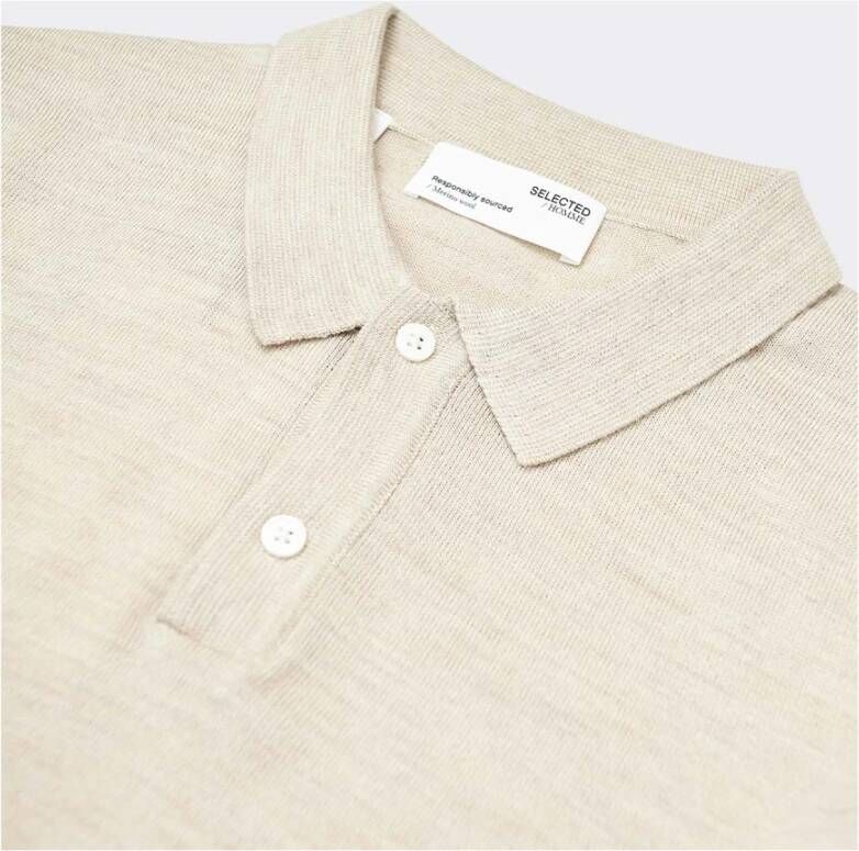 Selected Homme Polo Shirts Beige Heren
