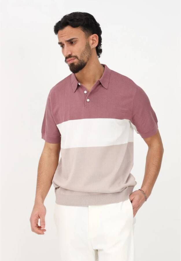 Selected Homme Polo Shirt Paars Heren