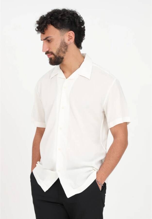Selected Homme Short Sleeve Shirts Wit Heren