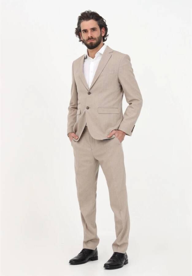 Selected Homme Suit Trousers Beige Heren