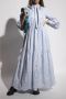 Self Portrait Lichtblauwe Maxi Jurk met Unieke Borduursels Blauw Dames - Thumbnail 2