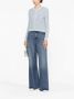 Self Portrait Wijde Blauwe Jeans Blauw Dames - Thumbnail 2