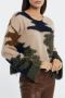 Semicouture Camouflage Crew Neck Sweater Bruin Dames - Thumbnail 2