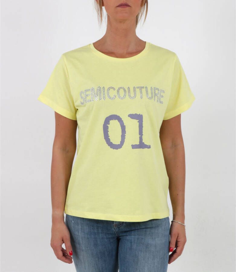 Semicouture t-shirt Geel Dames