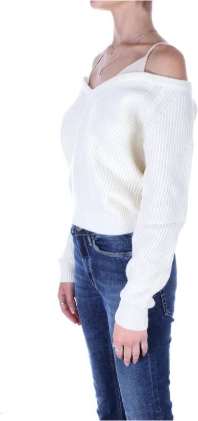 Semicouture V-neck Knitwear Wit Dames