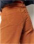 Sessun Crop en wijde pijpen katoenen fluwelen broek Orange Dames - Thumbnail 3