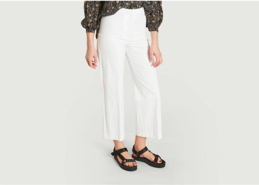 Sessun Off-White Rechte Broek Wit Dames