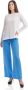 Seventy Effen kleur elastische taille broek White Dames - Thumbnail 6