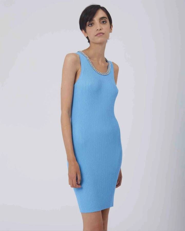 Silvian Heach Daggebreide jurk Blauw Dames