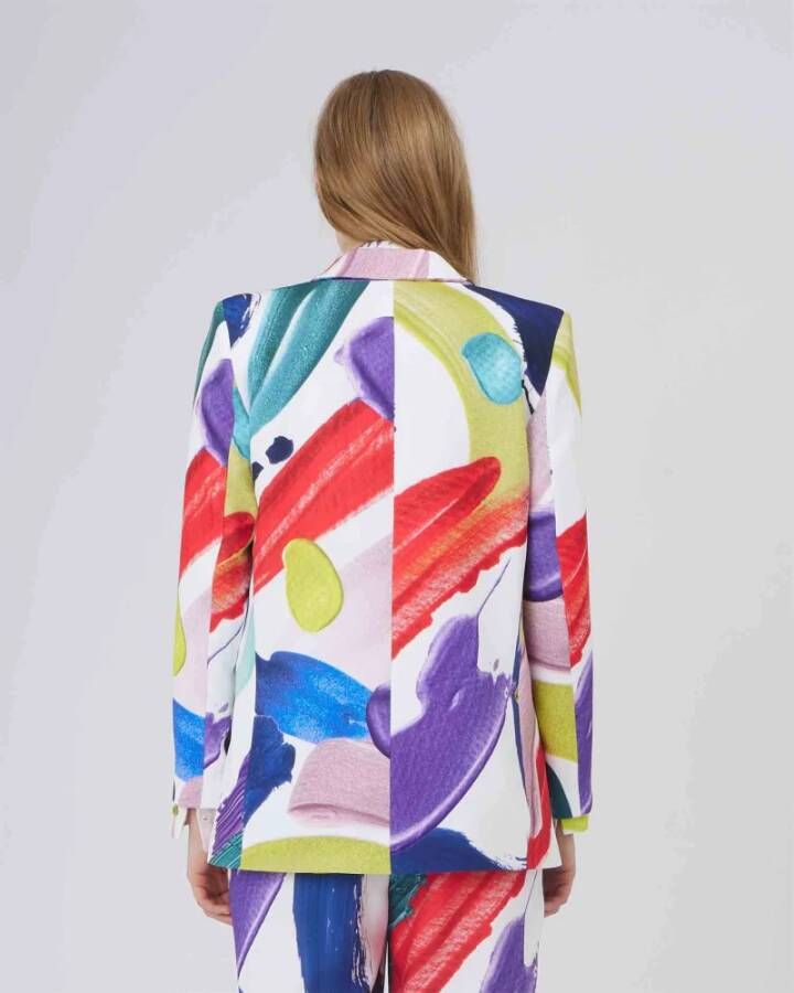 Silvian Heach Multicolor Geprinte Blazer Meerkleurig Dames