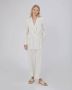 Silvian Heach Gestreepte dubbelrij blazer Beige Dames - Thumbnail 3